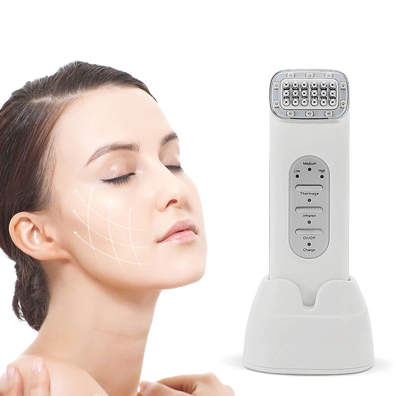 RF Face Massager Anti Wrinkle Double Chin Beauty Machine Dot Matrix Facial Radio Frequency Face Lif