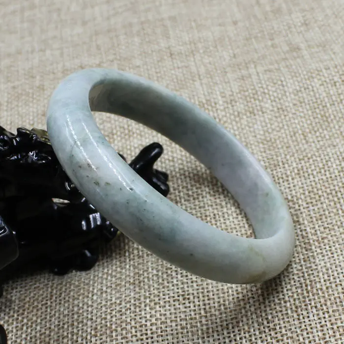 

02574 Certified Grade A Natural Lavender Green Jadeite Jade Bracelet Bangle 59mm 10.20 40