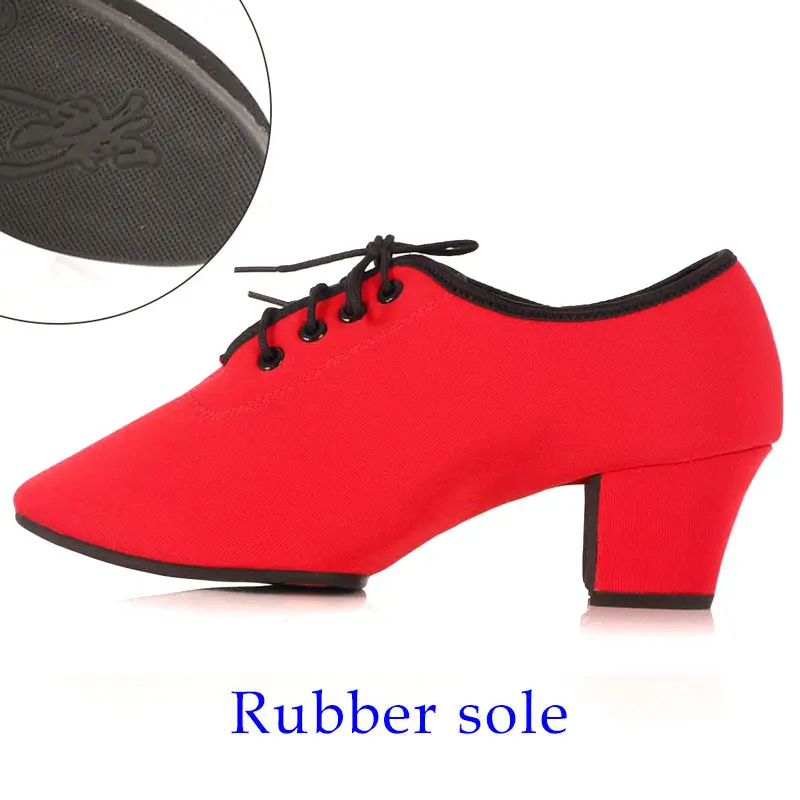 Новинка; женская обувь для латинских танцев; Цвет черный, красный; Танцевальная обувь для танго, сальсы; обувь для женщин; обувь для современных танцев - Цвет: Red 5cm outdoor