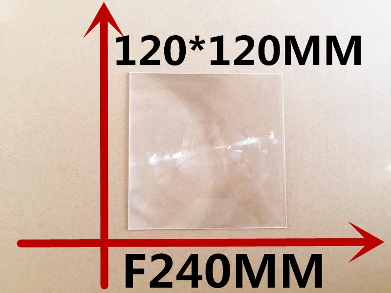 

5pcs/lot Focal length 240 mm fresnel lens size 120*120MM square DIY Fresnel Lens High concentrated lens free shipping