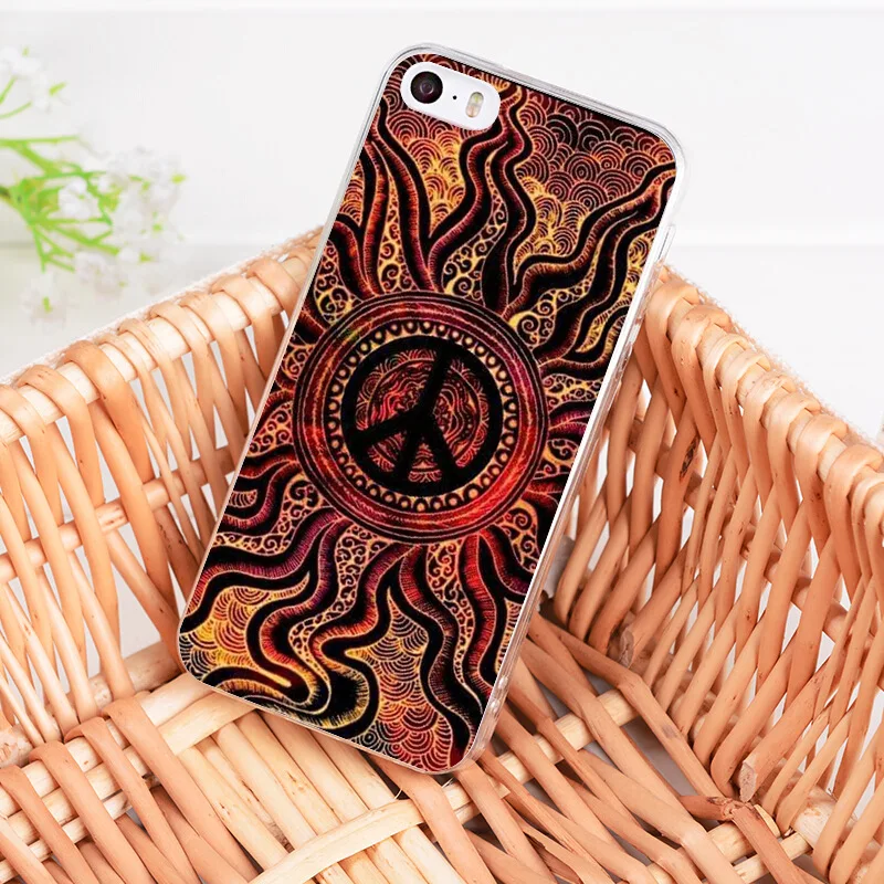 Hippy Hippie Psychedelic Art Peace Coque Shell чехол для телефона iphone 12 11 Pro 8 7 6 6S Plus X 5 XS XR XSMAX|case cover|phone