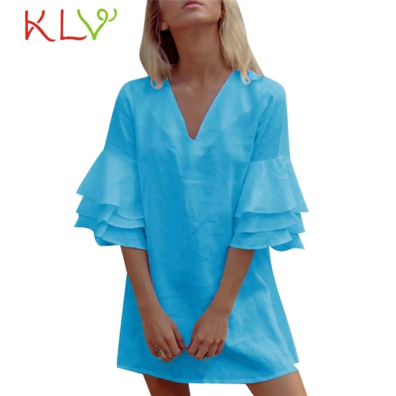 

Dress Women Ruffles Casual Short Sleeve Sexy Party Night Dress Mini Chic Clubwear Robe Femme Zomerjurk Dames 2019 Vestidos 19A8