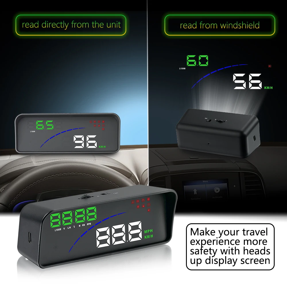 Dixell P9 Car HUD Head Up Display OBD Smart Digital Meter For Most OBD2 EUOBD Cars Projector Display Dashboard Engine Speed Water Temperature Dixell P9 Car HUD Head Up Display OBD Smart Digital Meter For Most OBD2 EUOBD Cars Projector Display Dashboard Engine Speed Water Temperature