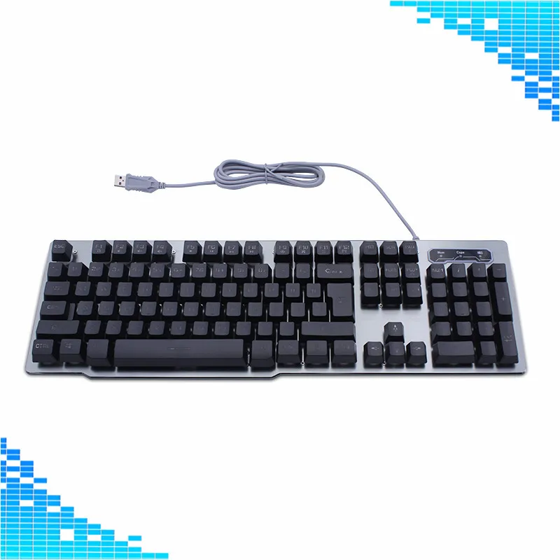 

Black Mechanical Gaming Keyboard for Computer Laptop 104 keys USB Type Interface 1.5m Wired For Computer Desktop