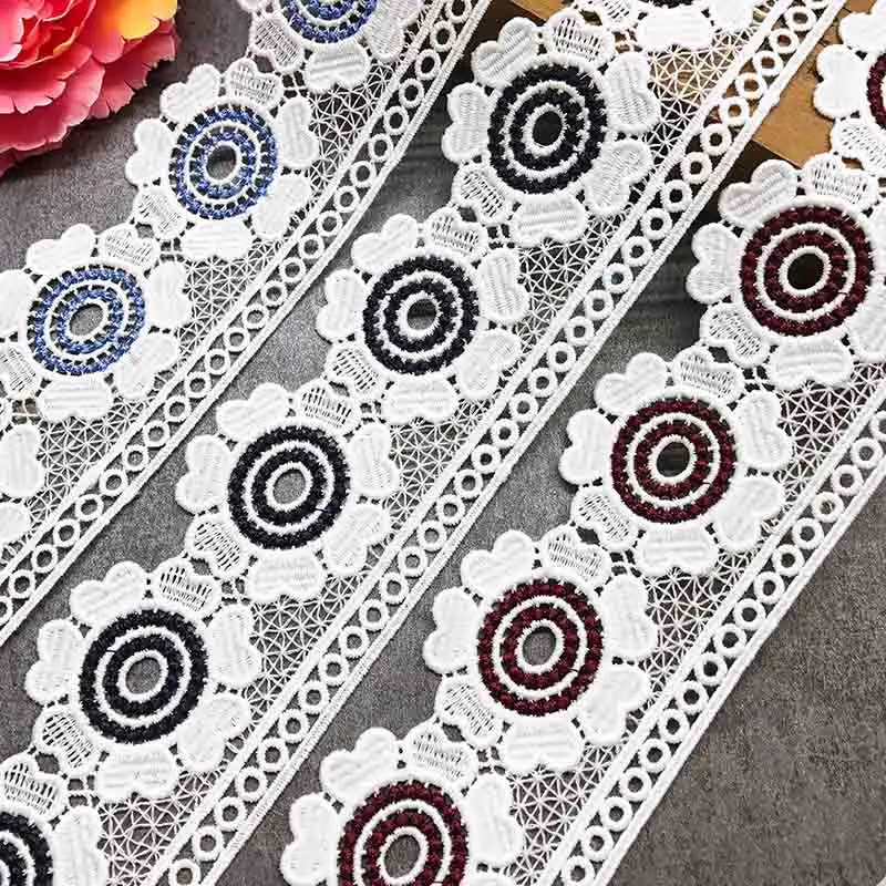 Circle Hollowed Out Milk Silk Lace Handcraft Clothing Decoration Fabric Practical DIY Embroidery Curtain Cloth Accessories | Дом и сад
