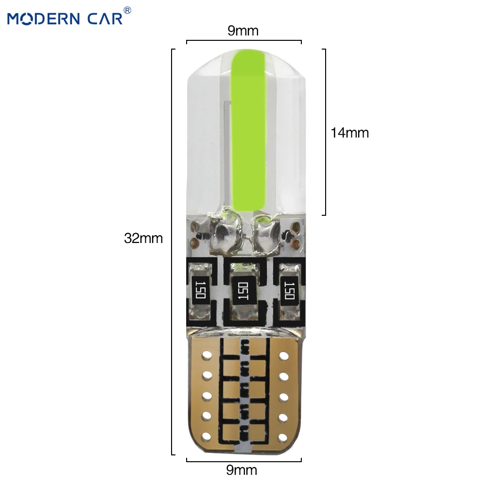 MODERN CAR 10Pcs Silicone Waterproof 12V COB 2LEDs Car Led Bulbs Green Red Yellow Ice-Blue Reading Lamp Clearance Parking Lights MODERN CAR 10Pcs Silicone Waterproof 12V COB 2LEDs Car Led Bulbs Green Red Yellow Ice-Blue Reading Lamp Clearance Parking Lights