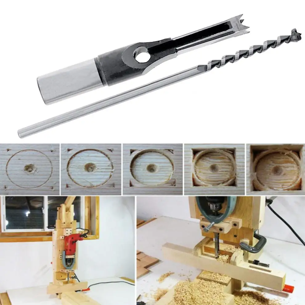 3/8 (9.5mm) Alloy Woodworking Square Hole Drill Bits Reaming Drill for