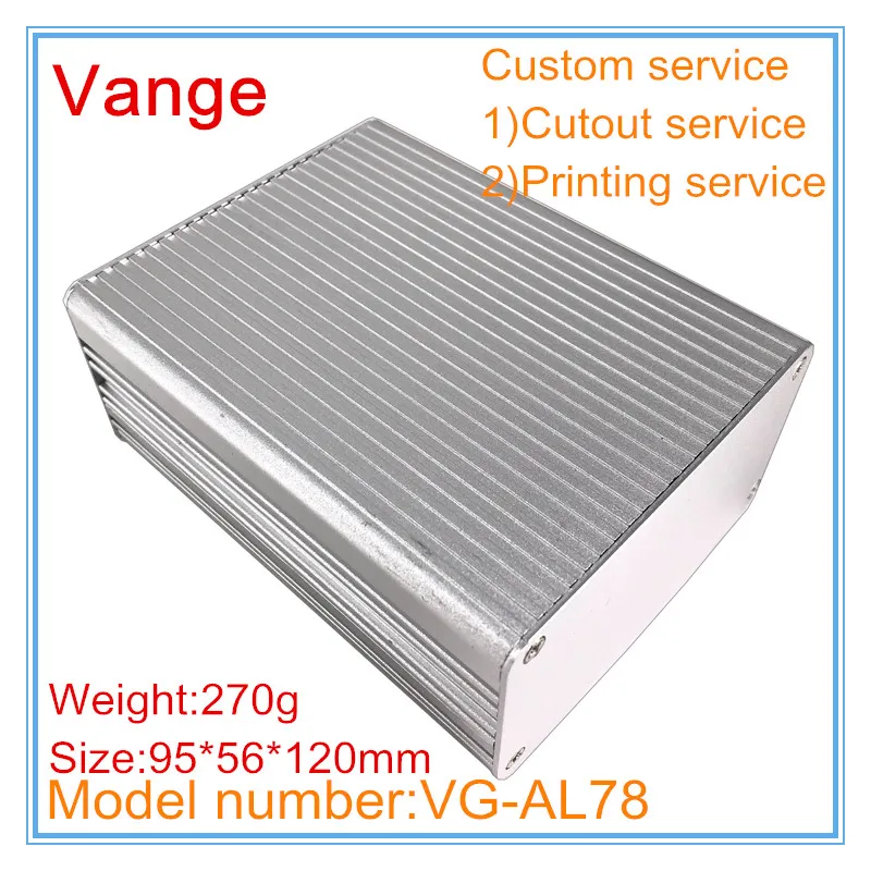 4pcs/lot heat sink surface junction box 6063-T5 aluminum enclosure case split 95*56*120mm for electronic PCB product | Обустройство