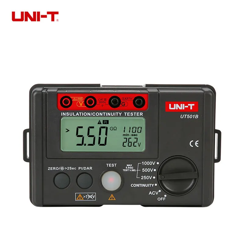UNI-T UT502A измерители сопротивления изоляции Авто Диапазон ЖК-подсветка Высокая Индикация напряжения