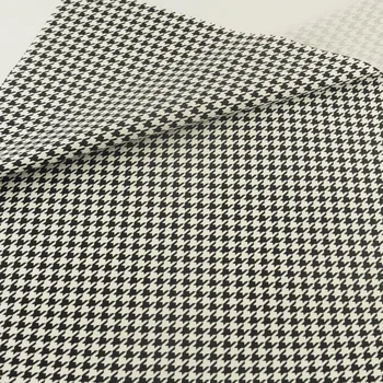 

Houndstooth Black Cotton Fabric Fabrics Tecido Quilting Bedding Decoration Tissue Home Textile Patchwork Sewing Cloth Teramila