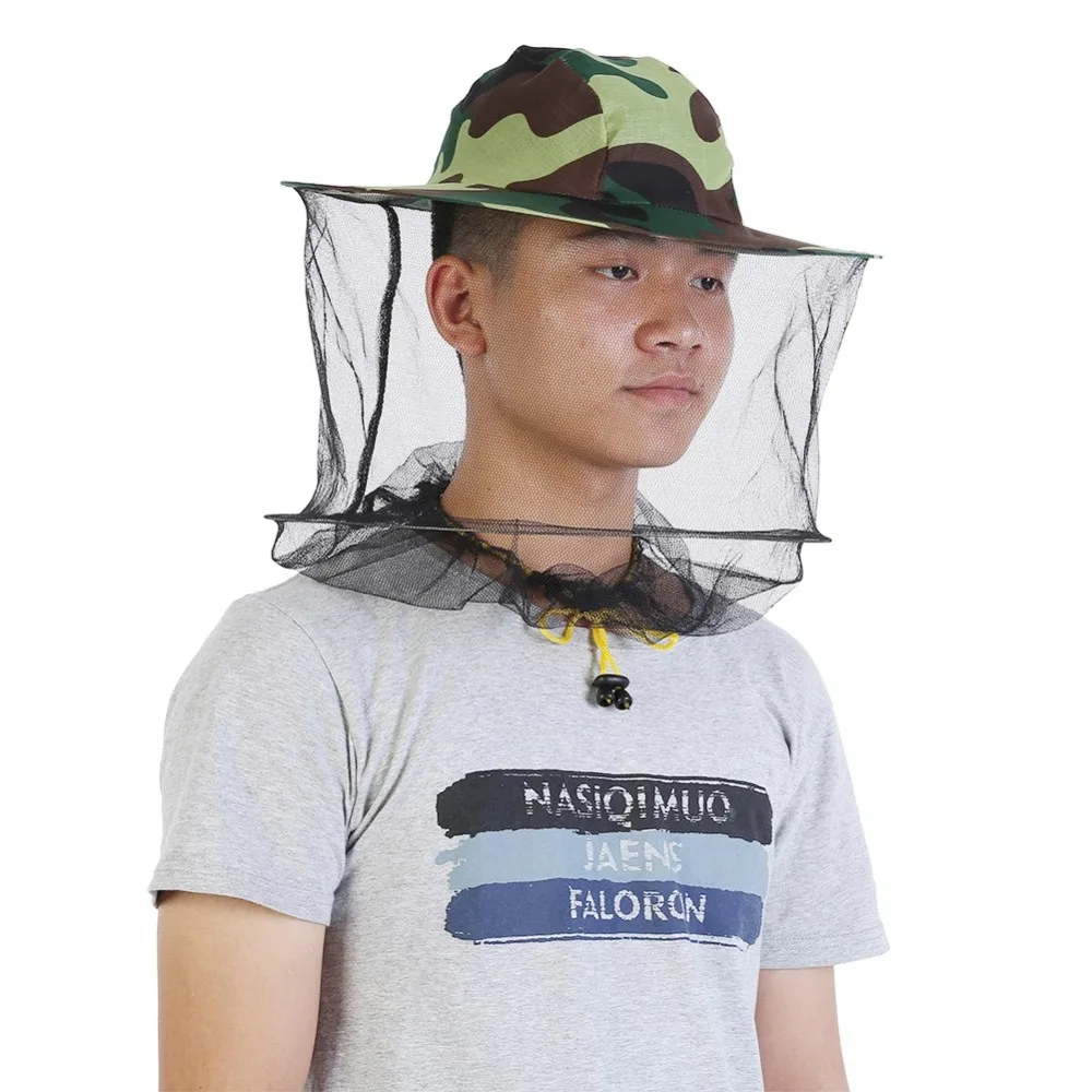 Против насекомых, комаров насекомых шляпа сетки рыболовные кепки головы чистая уход за кожей лица протектор камуфляж Набор для кемпинга шляпа с головой