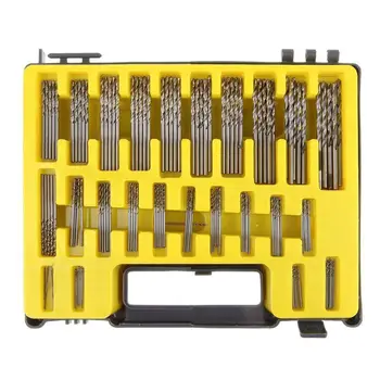 

FUNN-Drill Bit 150Pcs 0.4MM-3.2MM HSS Shank Titanium Coated High Speed Steel
