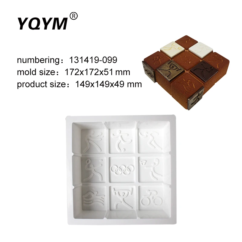 

yqymSports logo French Mousse cake Mold, sporting goods Baking Chocolate Mold, 3D Silicone Mold Mousse Silikonowe Chocolate Moul