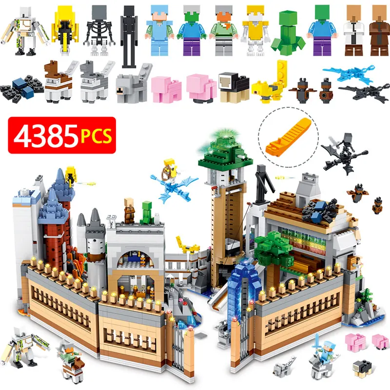 

Technic Designer Building Blocks Set Compatible LegoINGLYS Minecrafted Large Magic Castle Model Bricks Children Toys