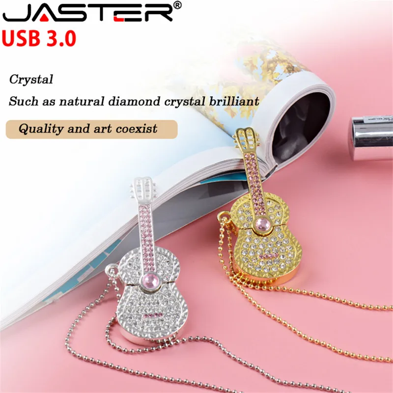  JASTER USB 3.0 lovely metal Jewelry slipper crystal USB Flash Drive special gift fashion 4GB 8GB 16