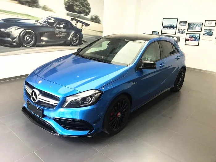 W176 класс A45 AMG A250 A260 Sport/юбка переднего бампера из углеродного волокна Canards диффузор для Mercedes A45 AMG комплект