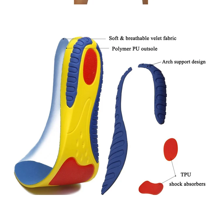 Стельки для обуви обувь с массажным действием вставки ортопедические стельки Уход за ногами для подошвенного фасциита Дышащие стельки для мужчин/женщин