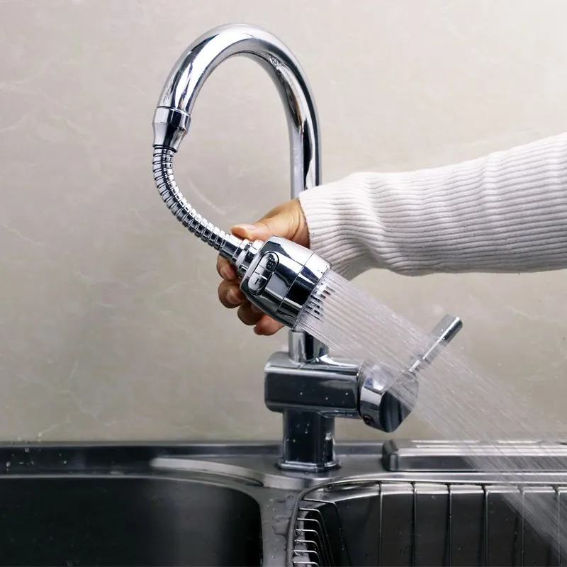 

360 Rotatable Bubbler Water Saving High Pressure Nozzle Filter Tap Adapter Faucet Faucet Extender Kitchen Accessories 3DBH95