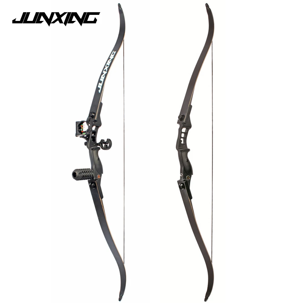 Arco recurvo de 54 pulgadas 30-50 lbs longitud del elevador 17 pulgadas arco de caza Americano para la práctica de caza deportiva al aire libre de tiro con arco - 1