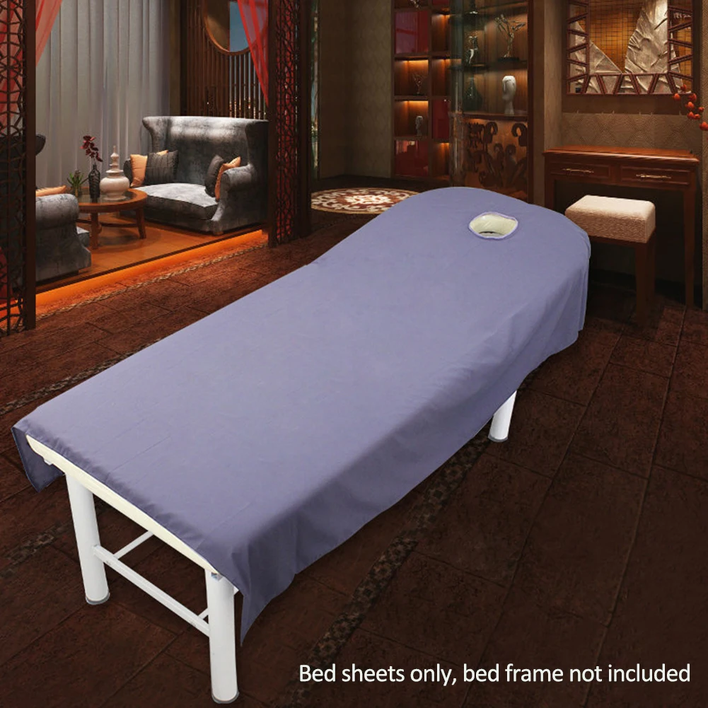 Beauty Bedsheet Cosmetic Salon Sheets Massage Treatment Soft Sheets Spa SPA Bed Table Cover Sheets with Hole(80cmx190cm