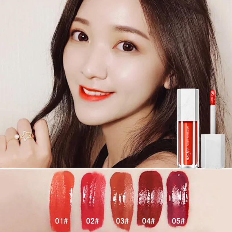 

Best selling 2018 products Marble mirror lip glaze lasting moisturizing non-marking velvet anti-watercolor makeup lipgloss tube