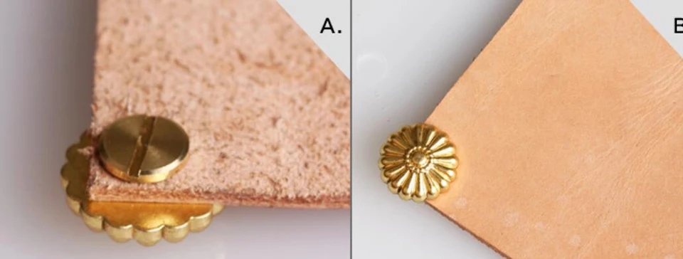 WUTA кожевенное ремесло латунь винт заклепки Шпильки Хризантема узор Кнопка украшение для DIY седло ремень кошелек сумки 2or5 шт/уп