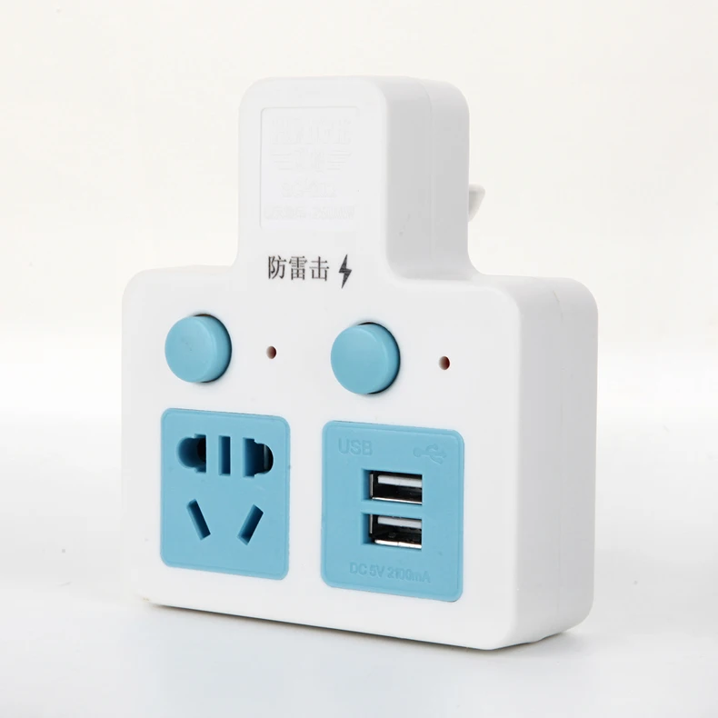 

1PCS YT1819 Socket With Independent Switch Multi-function Socket Extensible USB Socket Lightning protection Anti surge