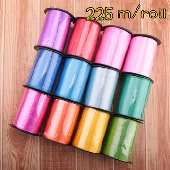 

1Roll/225 meters Wedding Decoration Supplies Balloon Straps Tie Party Candy Rope Favors Coloured Ribbon 5mm width