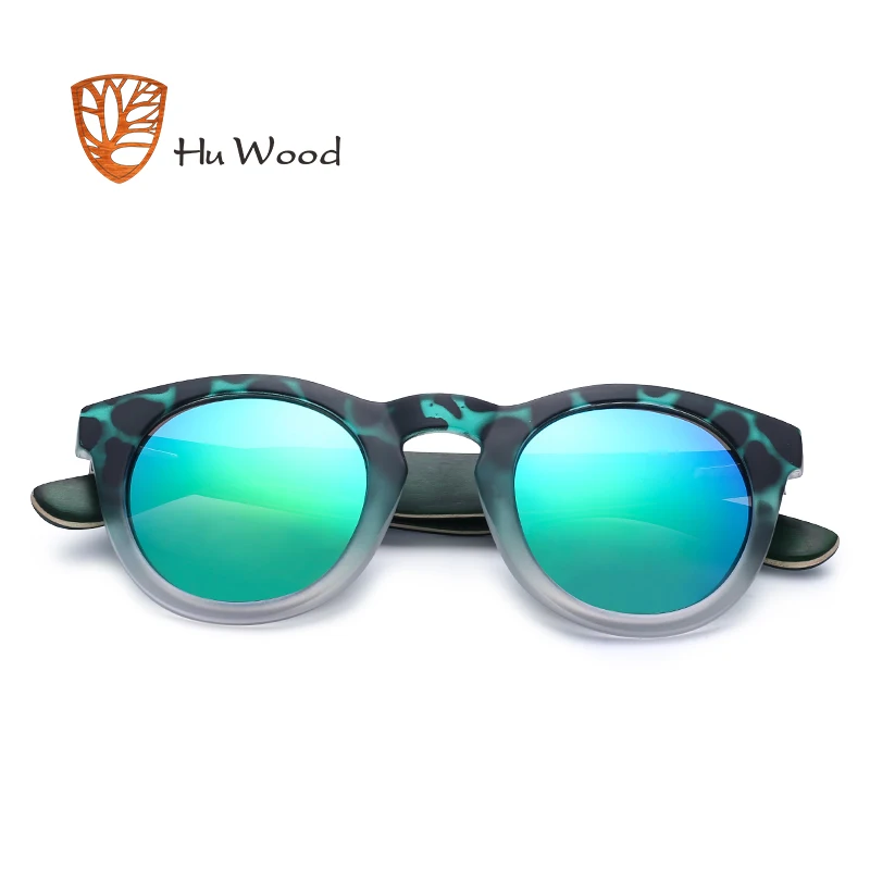 Hu Wood новые винтажные Круглые Солнцезащитные очки женские брендовые дизайнерские
