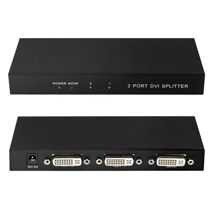 

Wiistar DVI Splitter 1X2 DVI-D Distributor 1 In 2 Out 1920x1440 for projector monitor computer graphic card