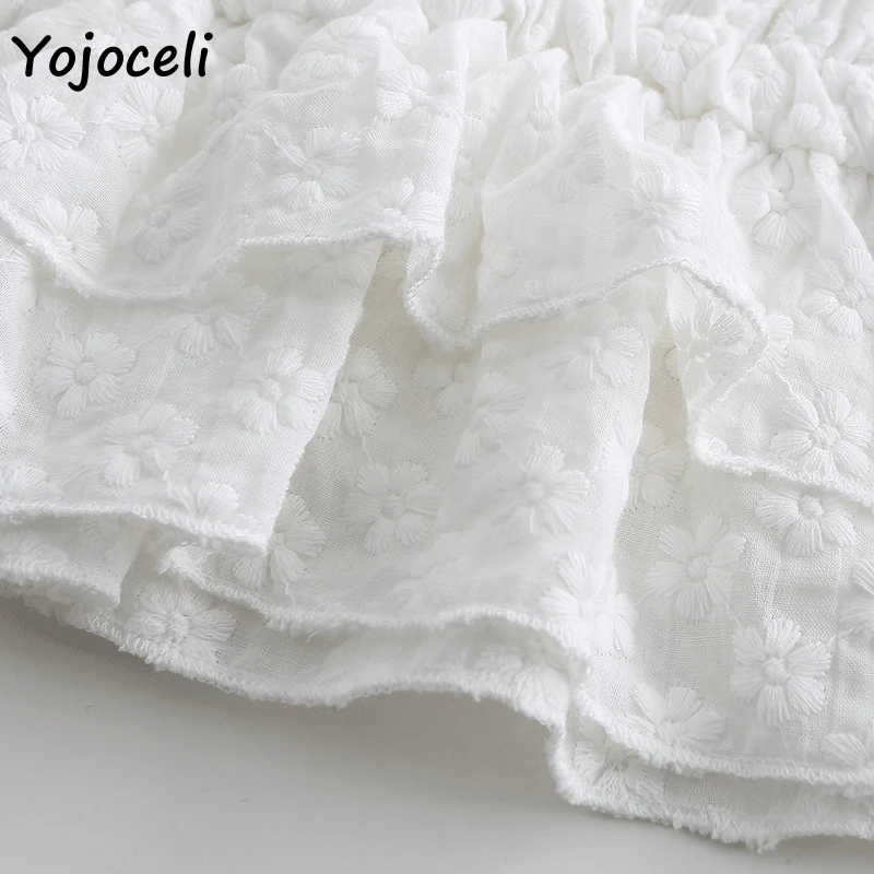 Женская кружевная блузка Yojoceli Пляжная с открытыми плечами и бантом в стиле бохо