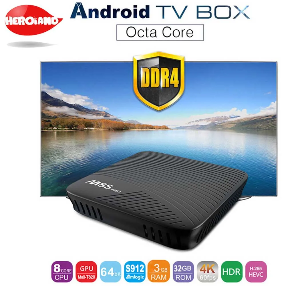 

MECOOL M8S PRO Android 7.1 TV Box BT 4.1 DDR4 Amlogic S912 2.0GHz Octa Core ARM Cortex-A53 4K Full HD 3D PK KI PRO set top box