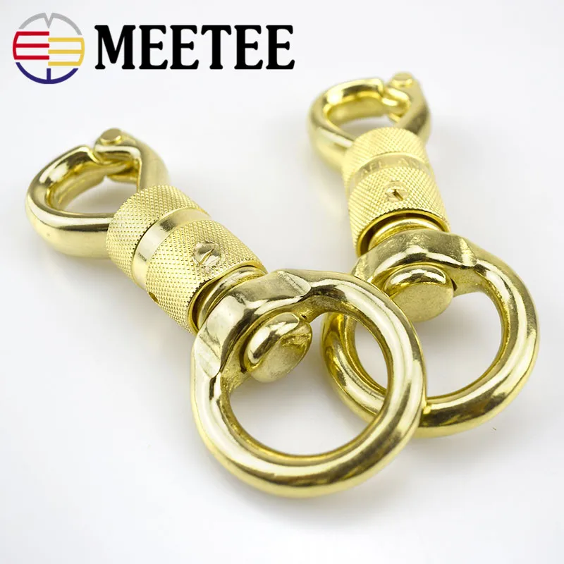 

2018 Real Bags Garment Belts Plating 2pcs 107mm Pure Copper Hook Large Dog Traction Buckle Handmade Leather Accessories F1-76