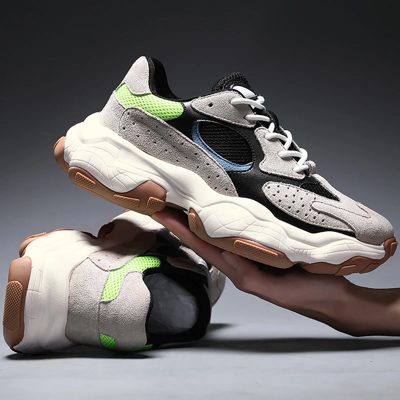 

2019 summer new men's casual sneakers fashion trend comfortable breathable leather leisure shoes