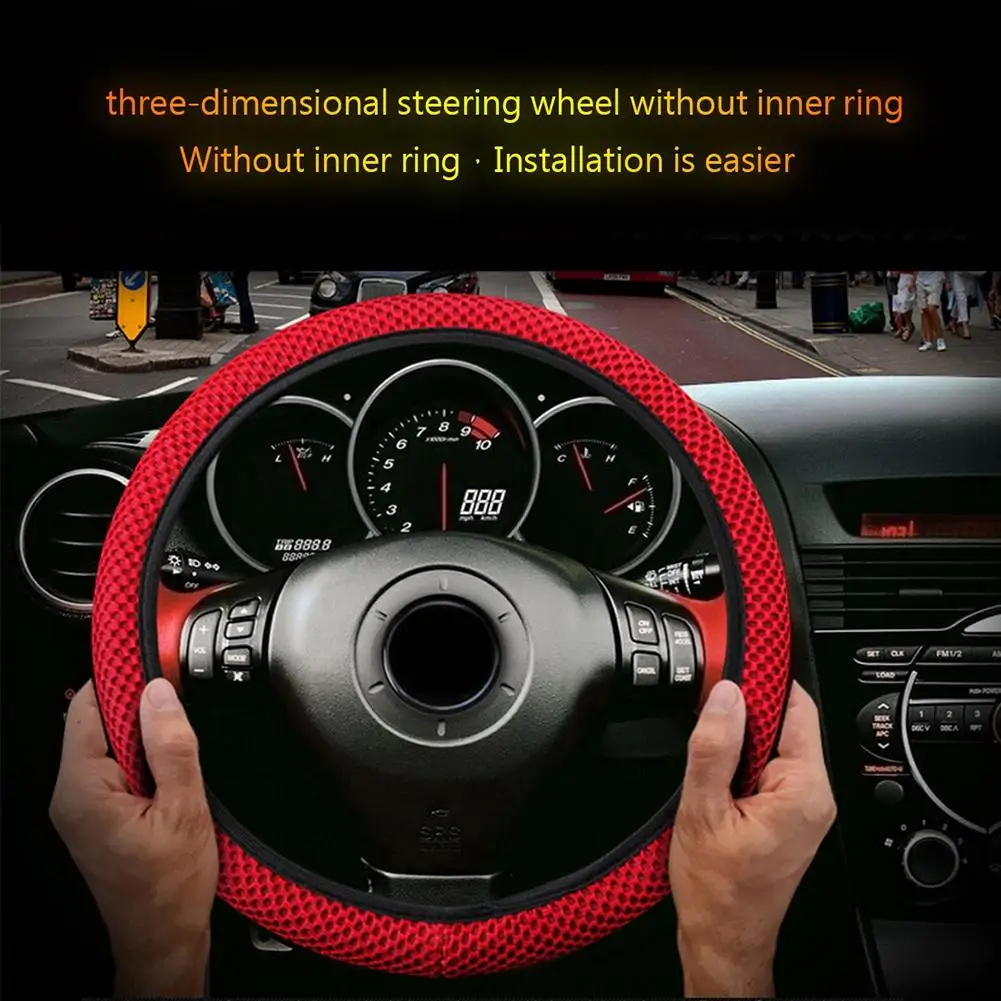 

Universal Truck Car Breathable Anti-Slip Steering Wheel Cover Guard Protector