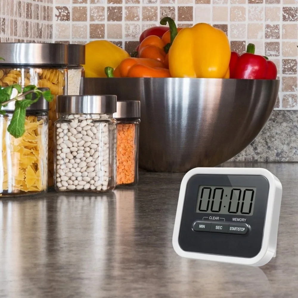 

Home Kitchen Timer Leading Life Practical Use Digital Large LCD Display Electronic Kitchen Cooking Timer Stopwatch Cooking Tool