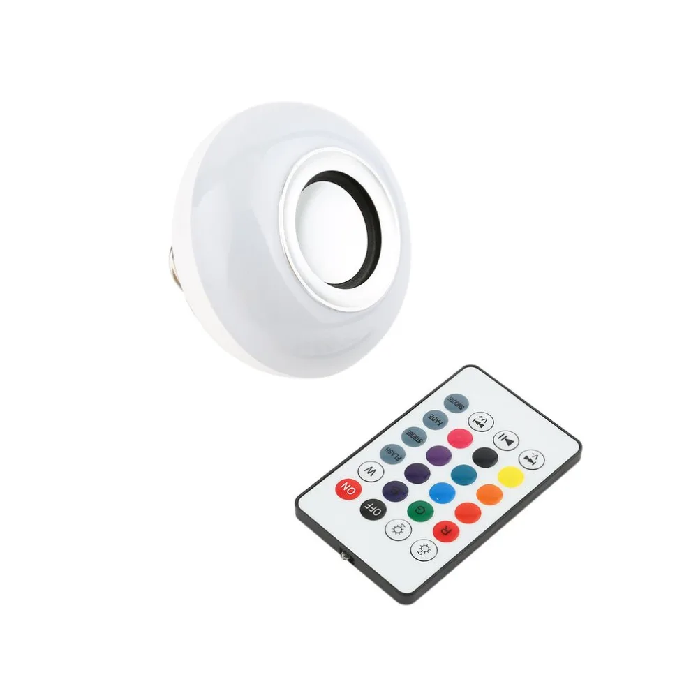 

ICOCO Dropshipping E27 Wireless Bluetooth LED Bulb Light 3W Sing Music Bulb Stereo Speaker with 24 Keys Remote Control