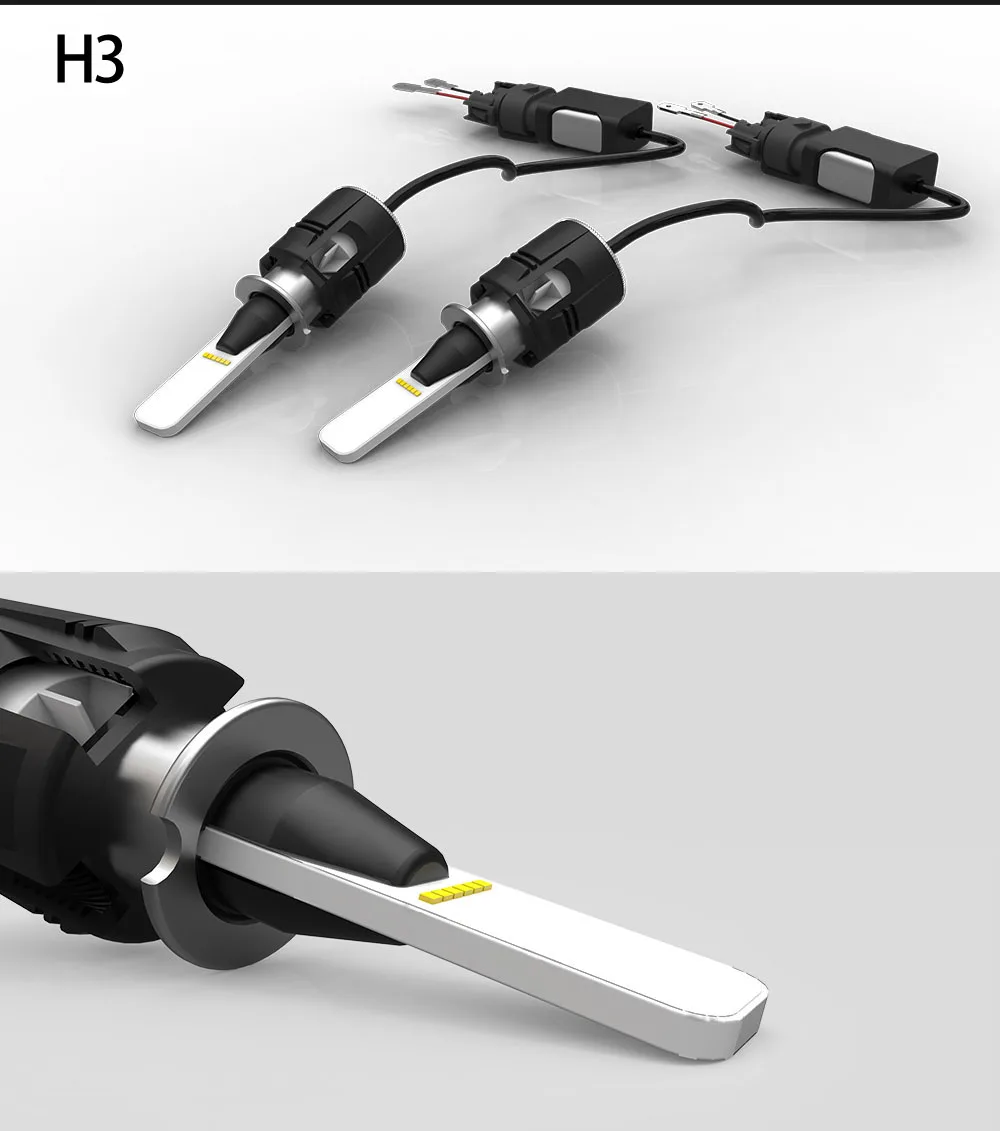 Gzkafolee H7 canbus led H4 H1 H3 H8 H11 H13 HB3 HB4 H27 9005 9007 9012 5202 CSP 12V 24V 9000LM 6000K для автомобильных фар