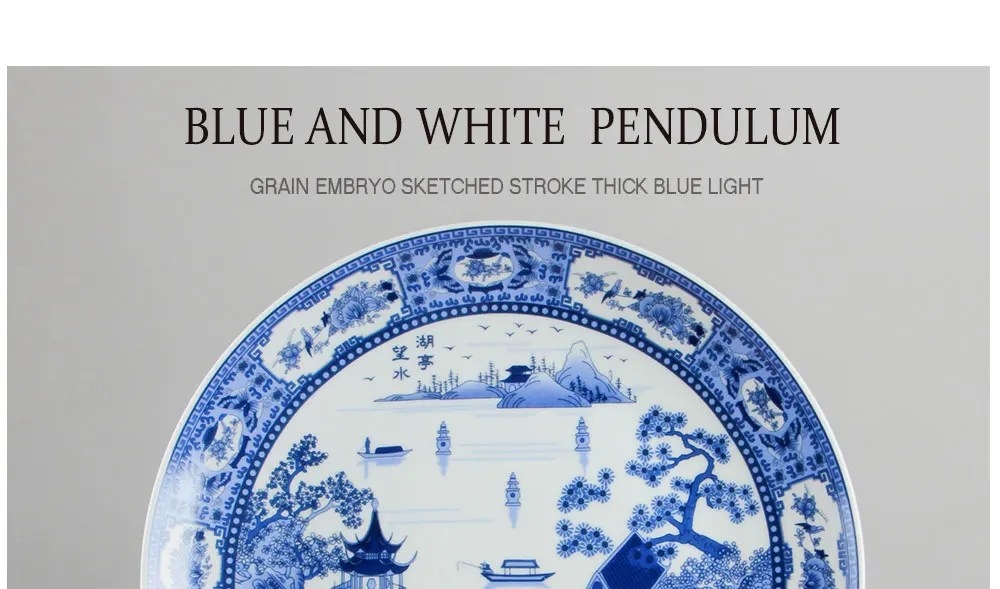 Китайское озеро павильон тарелка керамическая декоративная тарелка синяя и белая декоративная тарелка деревянный базовый набор фарфоровых тарелок свадебный подарок