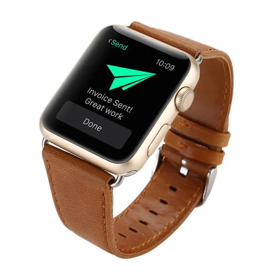 

GEMIXI milanese loop Leather Buckle Wrist Watch Band Strap Horses Belt for Watch Apple Watch stainless steel strap mar27HY