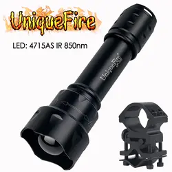 UniqueFire T20 ИК 850NM 4715AS 3 режима светодиодный Ночное видение фонарик инфракрасная лампа (Масштабируемые, Водонепроницаемый, 38 мм) + прицела