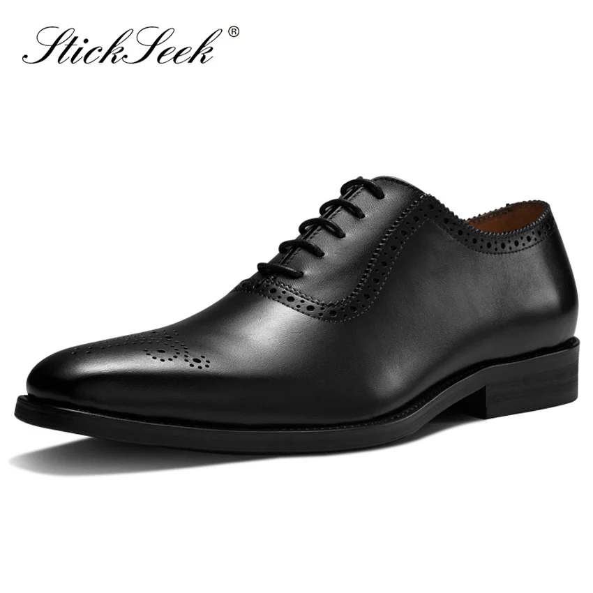 

New Luxury Handmade Formal Dress Retro Medallion Brogures Shoes Genuine Leather Square Toe Men's Wedding Party Oxfords MT127
