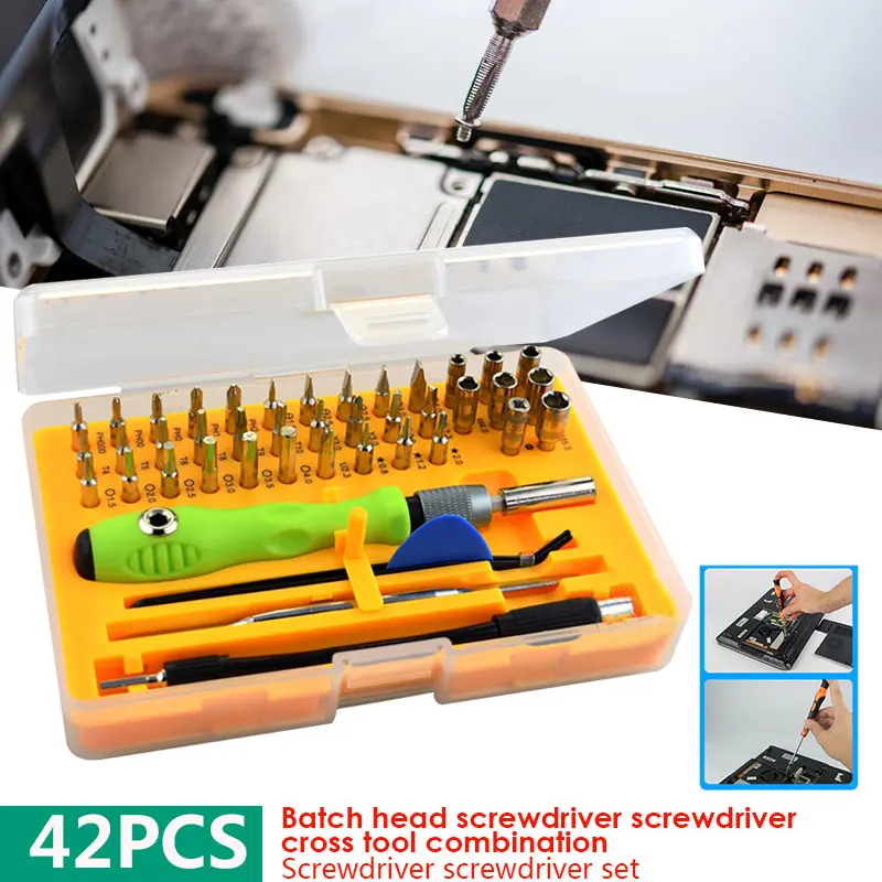 

Chrome Vanadium Alloy Steel Yellow Multi Function Screwdriver Electrician Household Appliances Portable Practical Durable