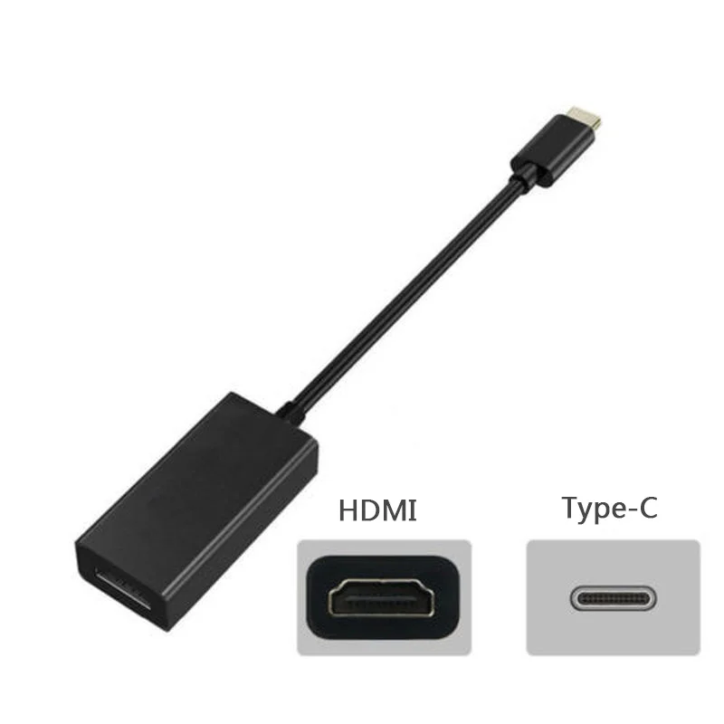 USB C Type к HDMI HDTV черный видео адаптер конвертер кабель для Android смартфона или