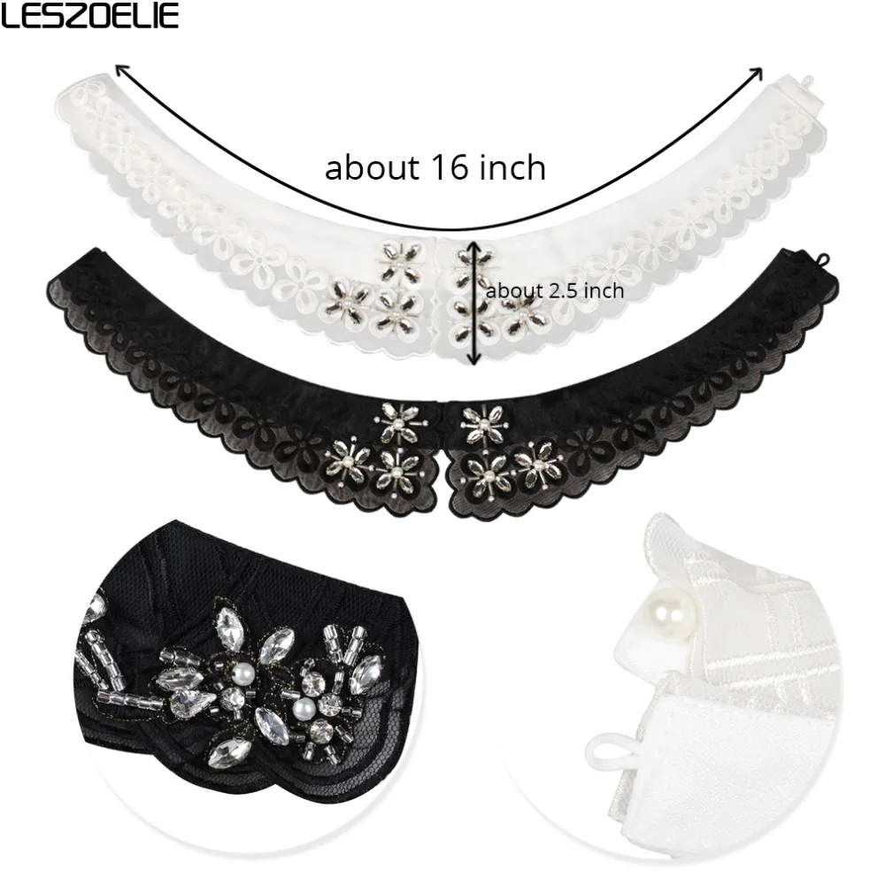 Съемный кружевной воротник для 2019 женское ожерелье модные аксессуары Женский