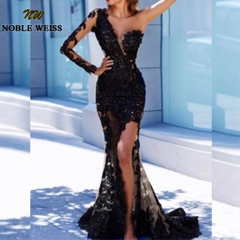 Black Evening Dresses Long Mermaid Prom Dress 2019 Long Shoulder Lace Abendkleider Arabric Dubai Formal Vestido De Festa Longo Black Evening Dresses Long Mermaid Prom Dress 2019 Long Shoulder Lace Abendkleider Arabric Dubai Formal Vestido De Festa Longo