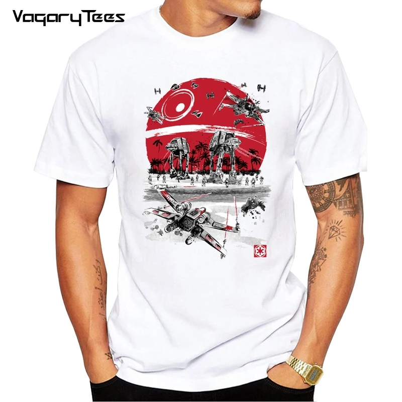 

NEW 2019 funny Printed Star Wars T-Shirt robot shirt star wars the last jedi Men's sleeve T shirt Tops Fashion Tees