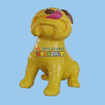 

Lovely giant inflatable dog with banner for shop advertising