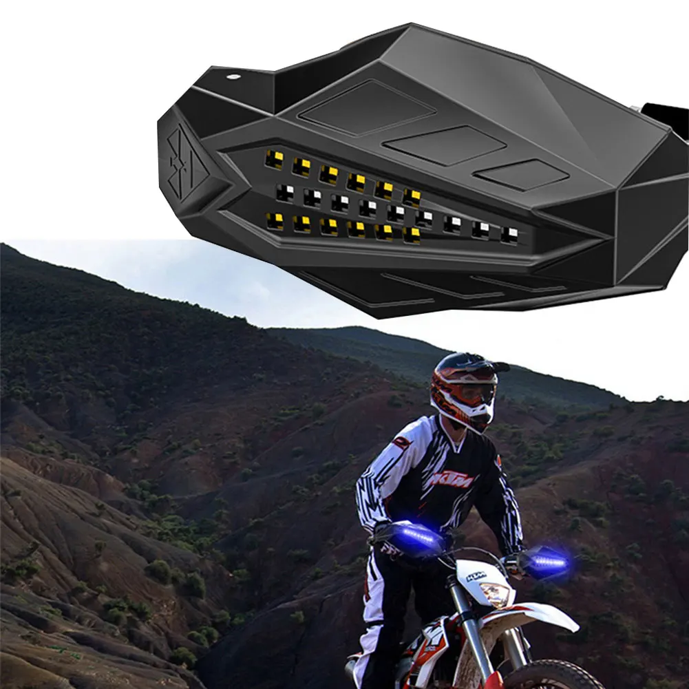

Motorcycle ABS Hand Guards with lights ATV Bike Handguards 22mm 7/8" Handlebar Hand Guard Protector Left Right Handguard