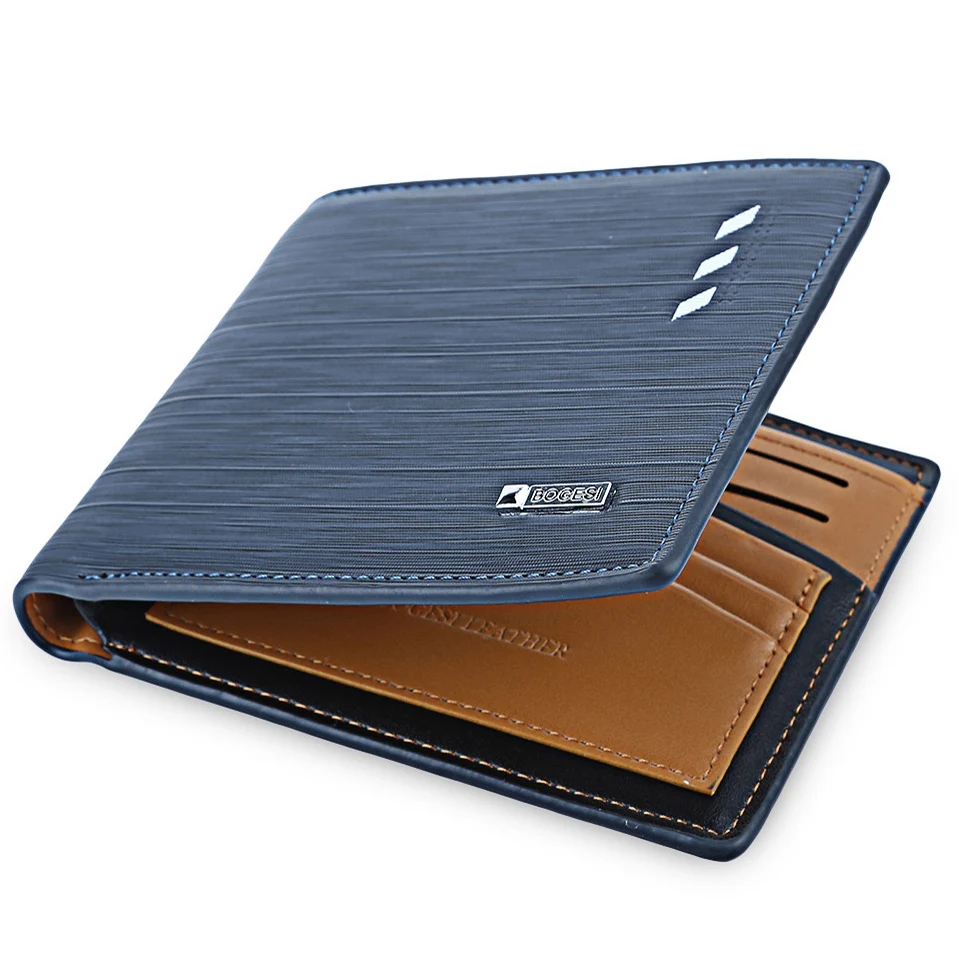 2016 fashion men short wallets leather men business money purses vintage credit card photo holder male bifold clutch wallet